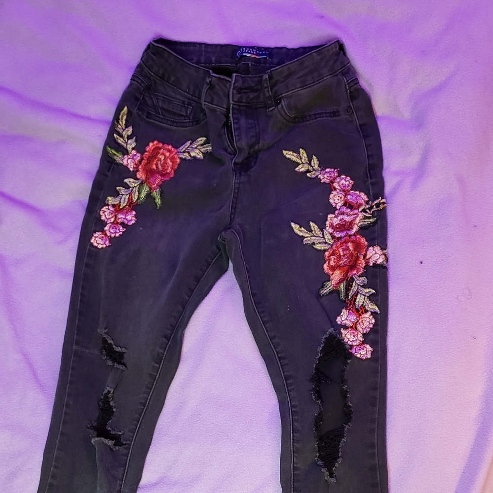 Rose black jeans